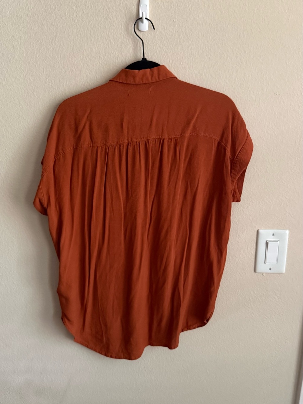 Madewell Burnt Orange Button-Front Shirt - Picture 4 of 4
